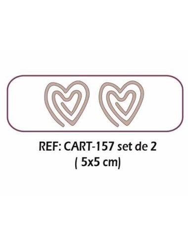 Clip corazón. set de 2