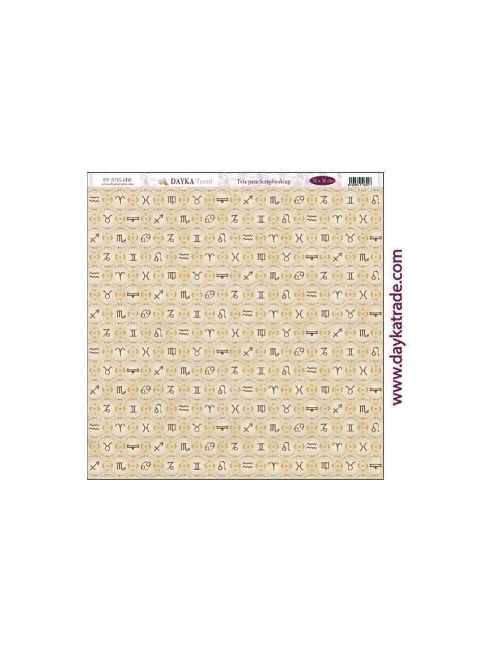 Tela para scrapbooking - fondo símbolos del zodiaco