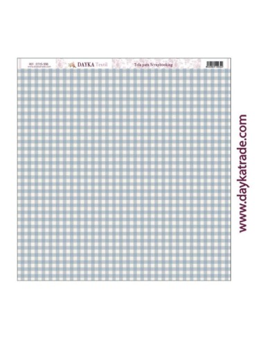 Tela para scrapbooking - fondo vichy azul y beige