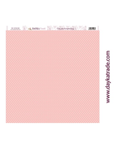 Tela para scrapbooking - lunares coral