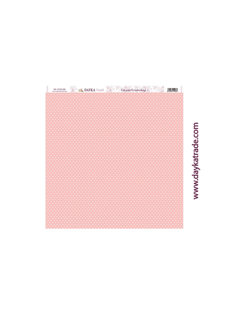 Tela para scrapbooking - lunares coral