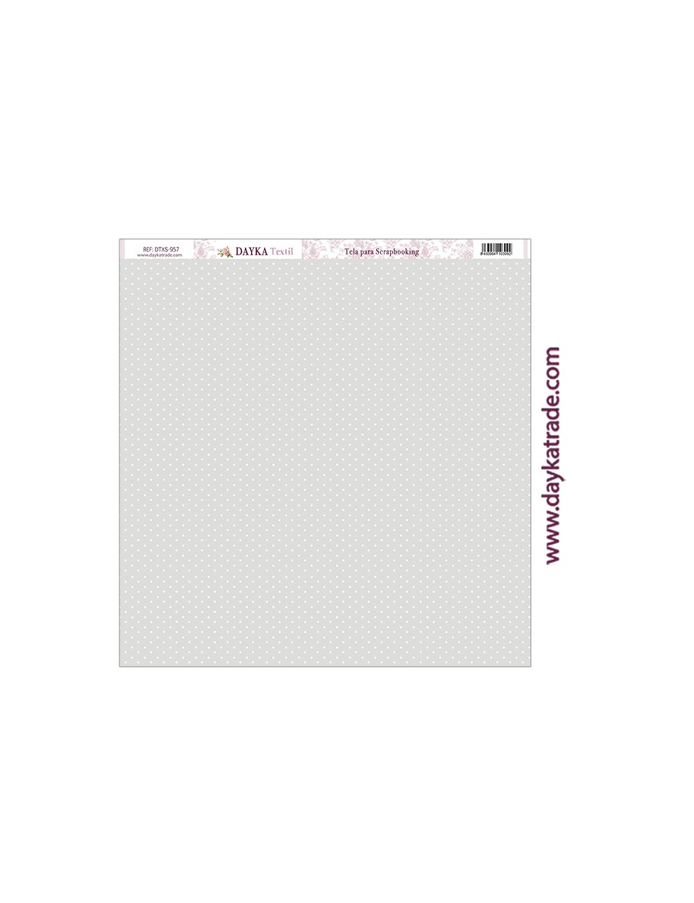Tela para scrapbooking - lunares fondo gris