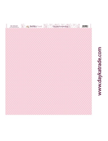 Tela para scrapbooking - lunares rosa