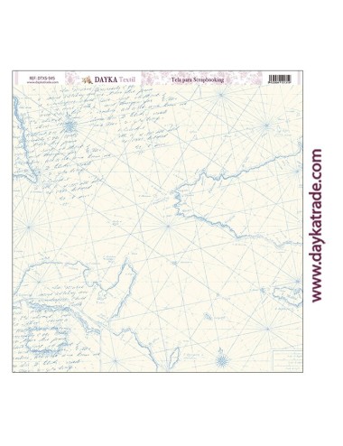 Tela para scrapbooking - mapa vintage