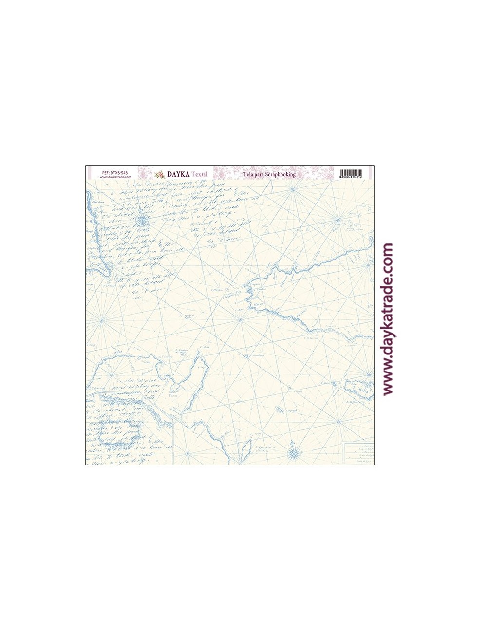 Tela para scrapbooking - mapa vintage