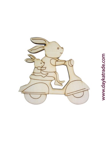 Conejo en moto