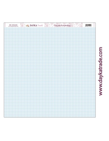 Tela para scrapbooking - vichy azul