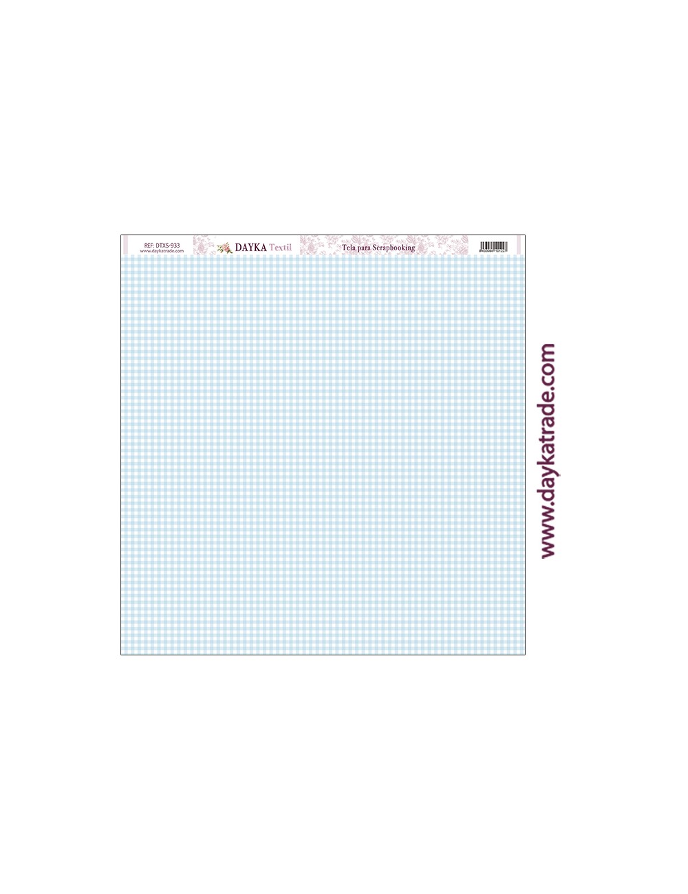 Tela para scrapbooking - vichy azul