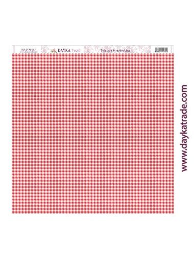 Tela para scrapbooking - vichy rojo