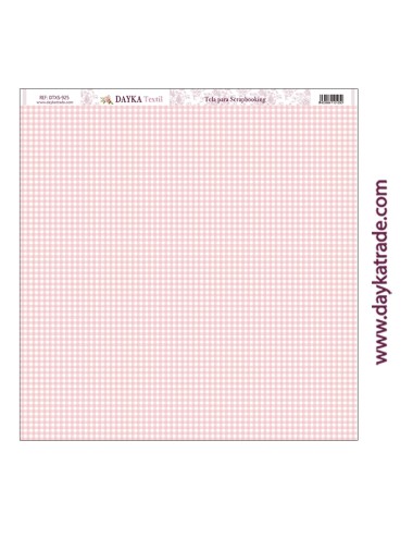 Tela para scrapbooking - vichy rosa