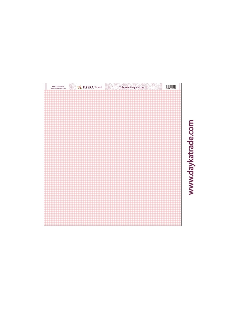 Tela para scrapbooking - vichy rosa