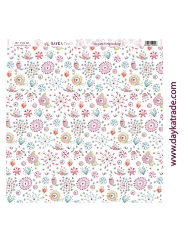 Tela para scrapbooking flores