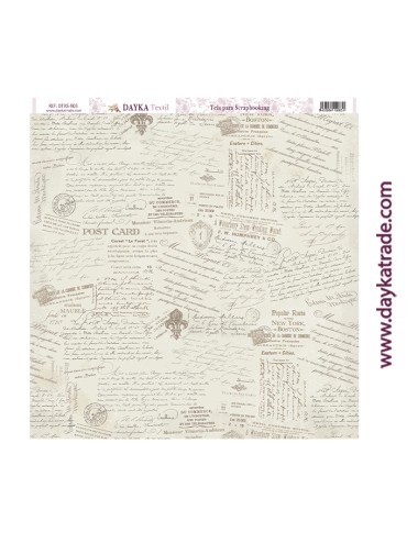 Tela para scrapbooking textos antiguos