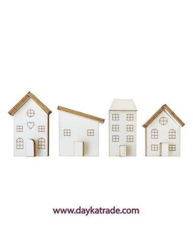 Conjunto de cuatro casitas