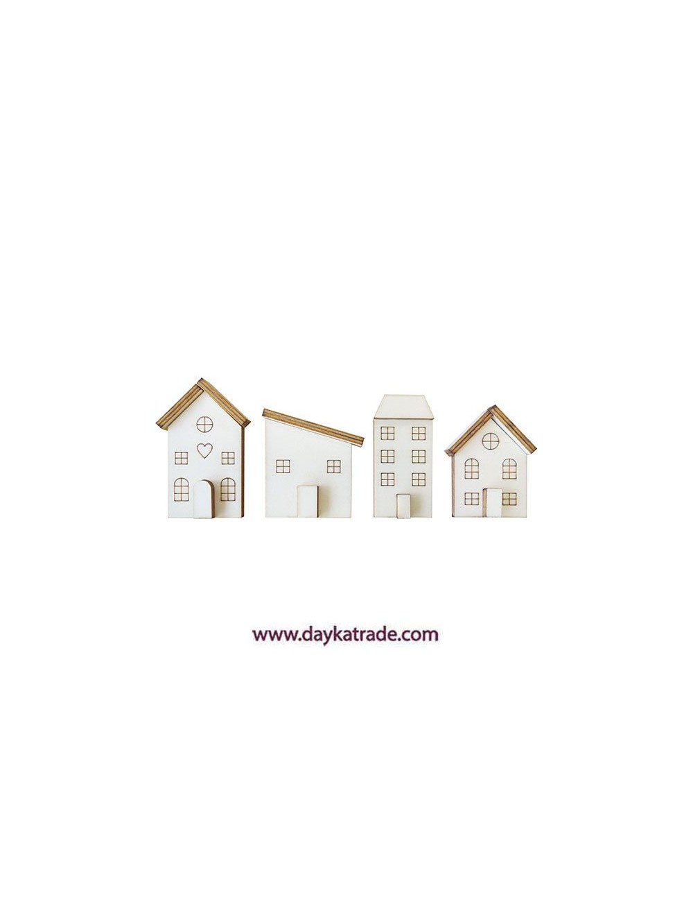 Conjunto de cuatro casitas