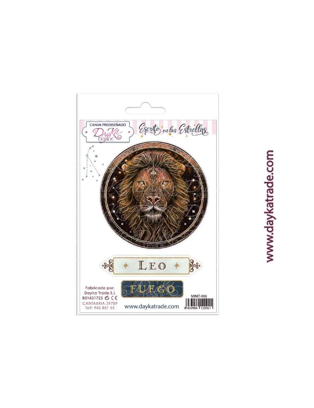 Tela para scrapbooking y cartonaje- Escrito en las estrellas "leo"