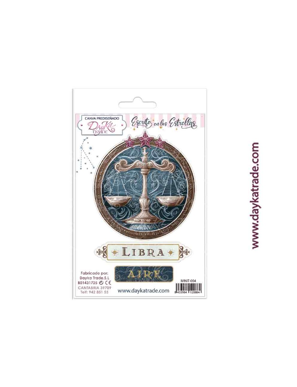 Tela para scrapbooking y cartonaje- Escrito en las estrellas "libra"