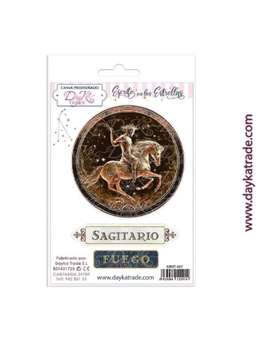 Tela para scrapbooking y cartonaje- Escrito en las estrellas "sagitario"