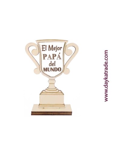 Copa con peana y blc "el mejor papá del mundo"