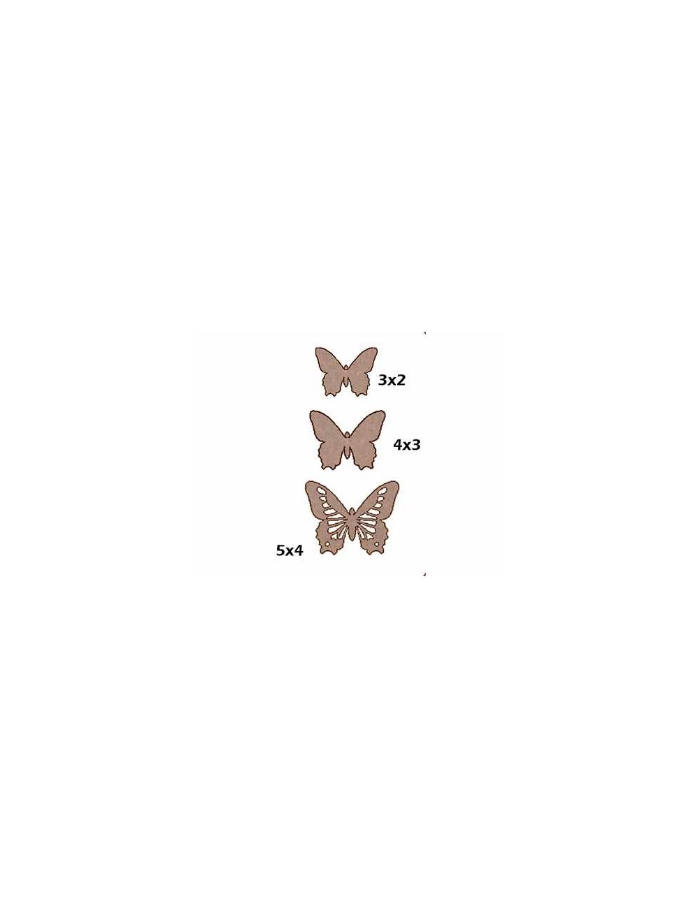 Trío mariposas cartón