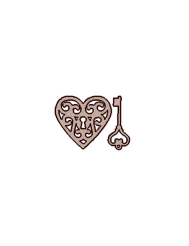 Corazón con llave cartón