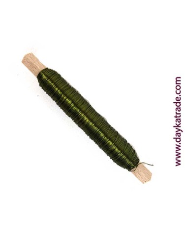 Alambre decorativo verde aceituna
