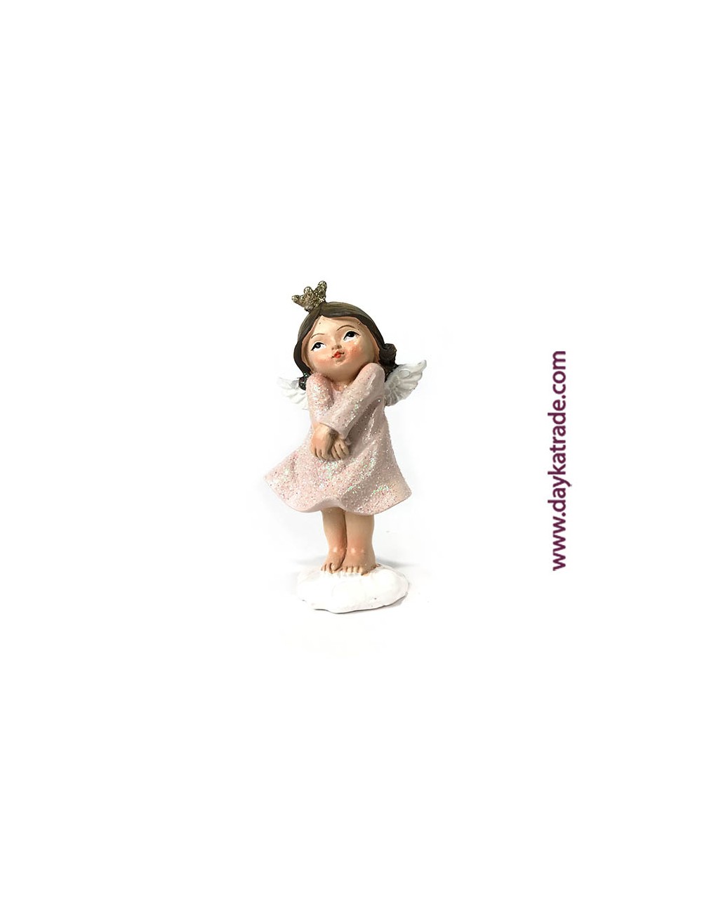 Angelita rosa con corona