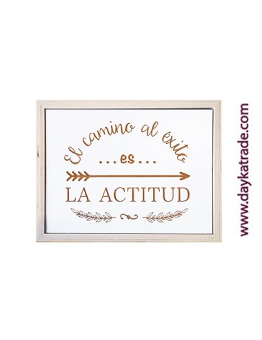 Cuadro frase "el camino al éxito es la actitud"