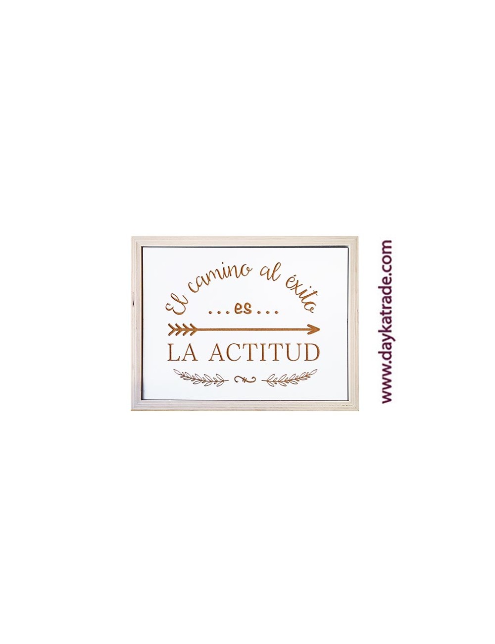 Cuadro frase "el camino al éxito es la actitud"