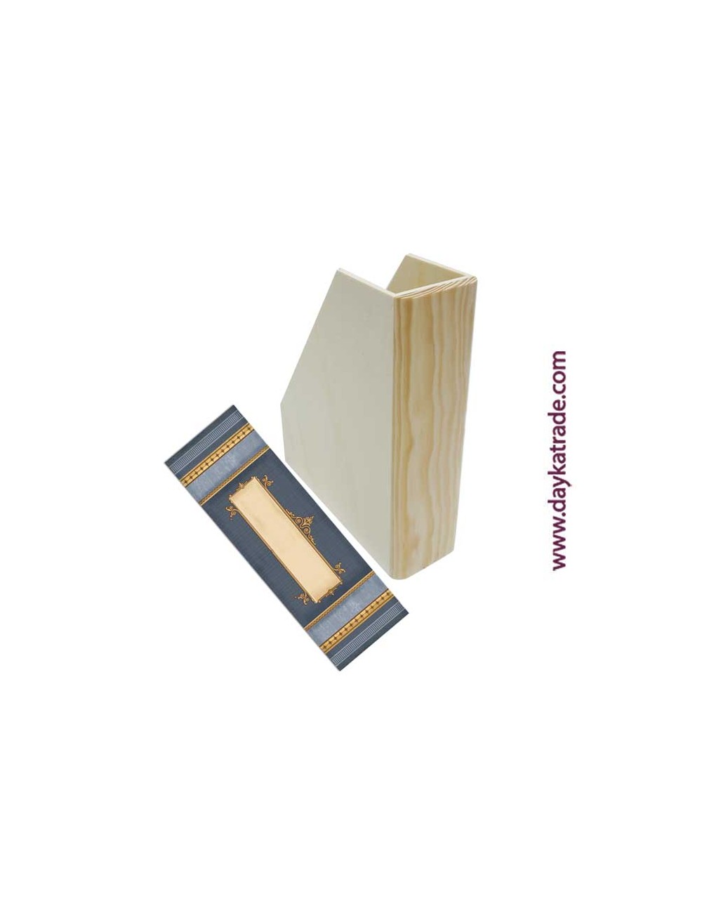 Archivador libro azul y beige