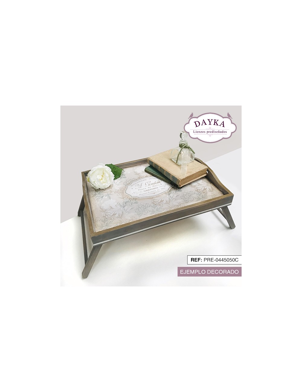 Bandeja de cama con prediseñado flores "patisserie"