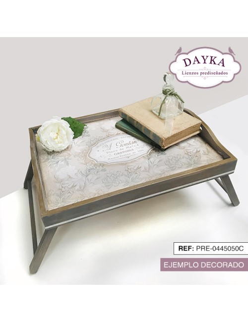 Bandeja de cama con prediseñado flores "patisserie"