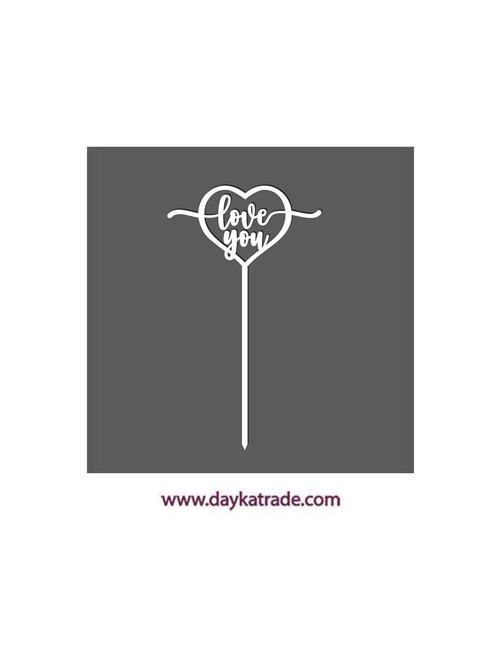 Espeto "corazón love you"