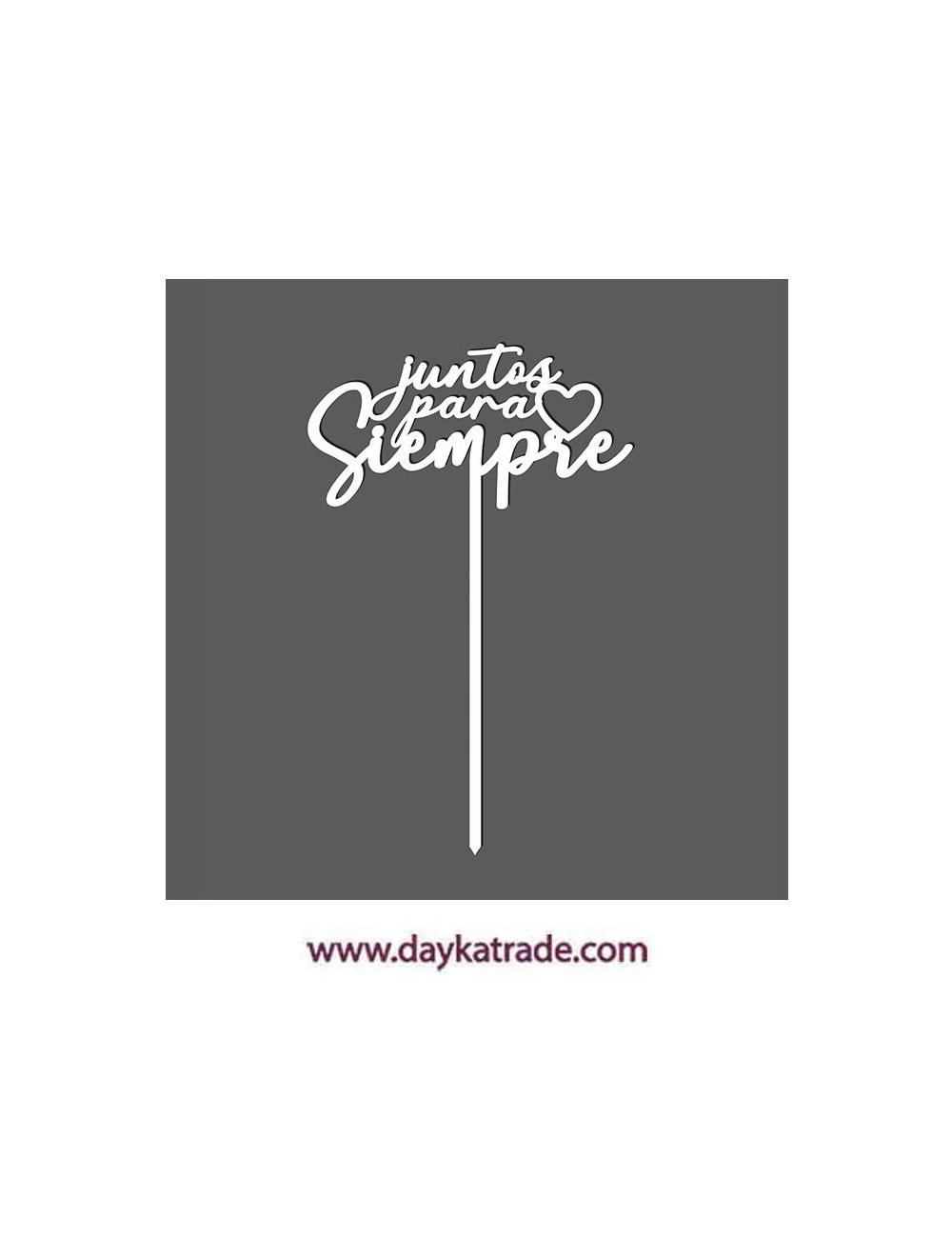 Espeto "juntos para siempre"