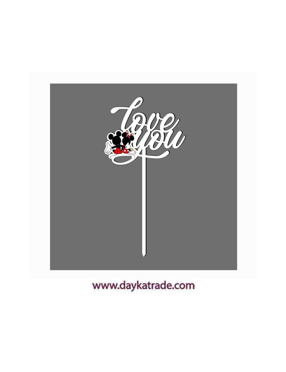 Espeto "love you mickey"