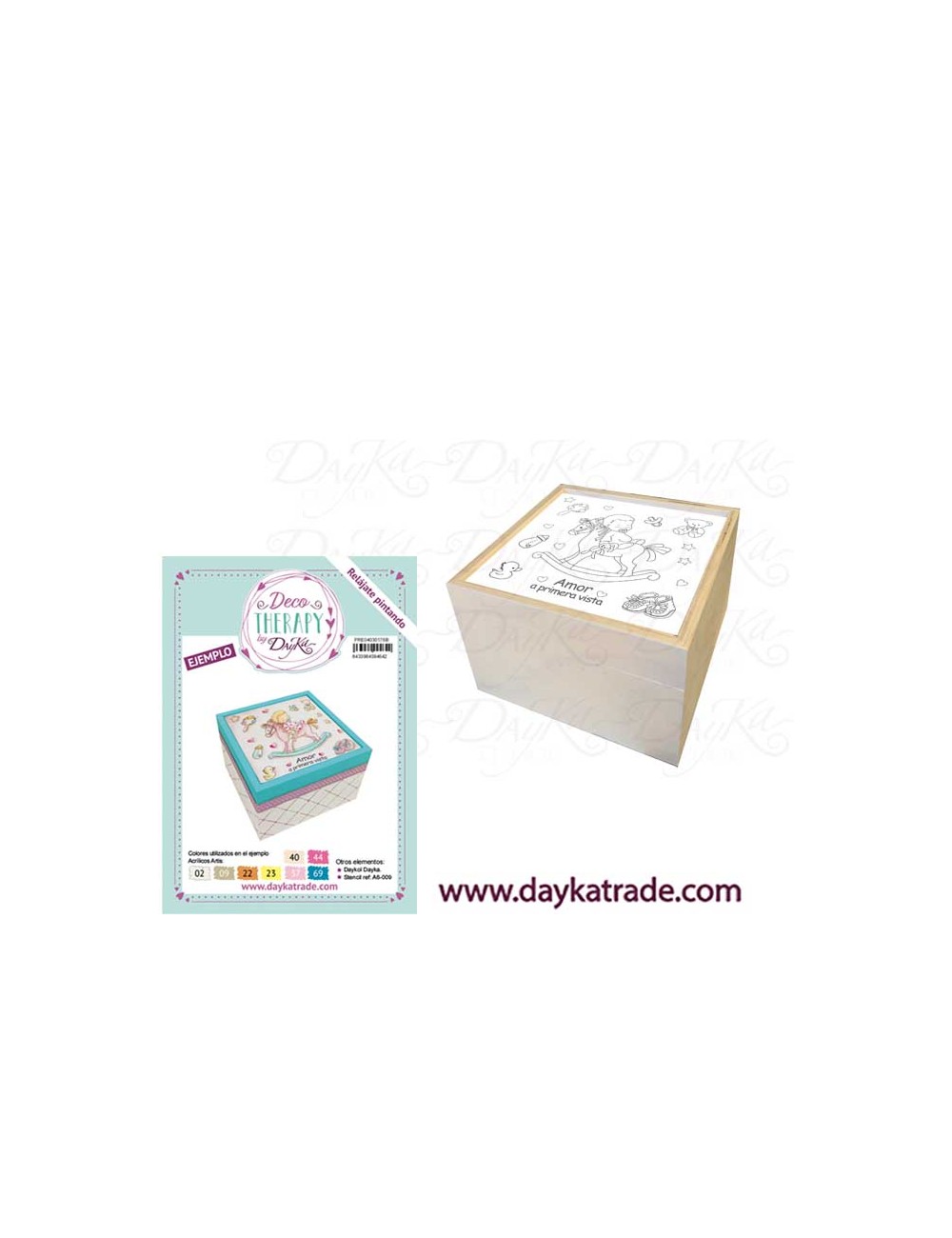 Caja con prediseñado bebé Caballito