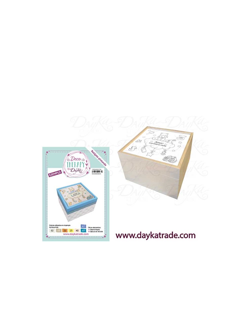 Caja con prediseñado bebé nube