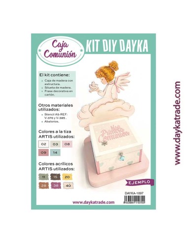 Caja con silueta angelita Comunión niña