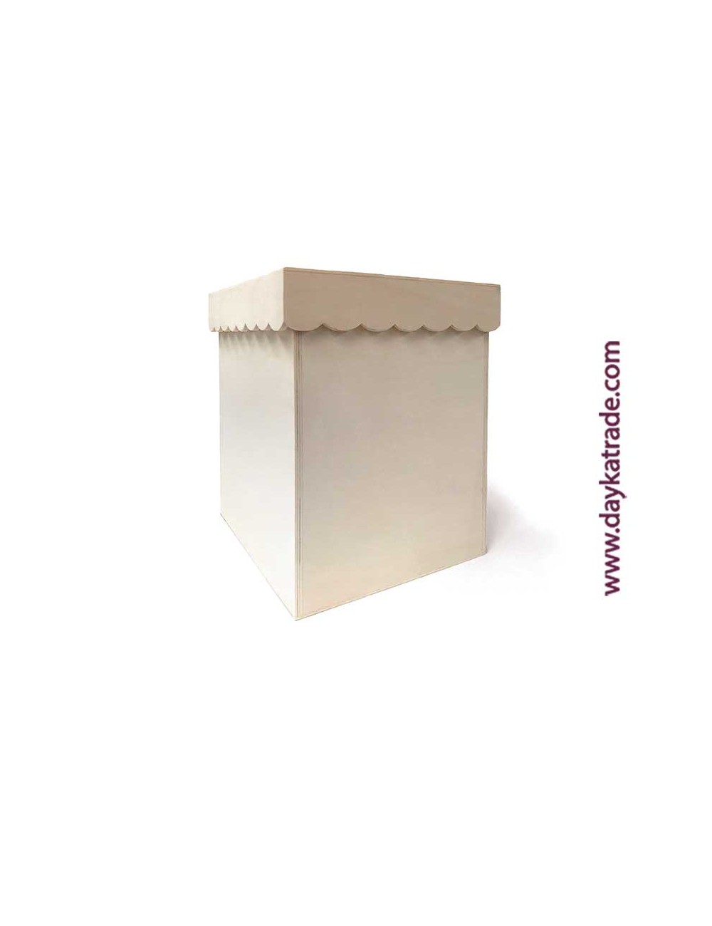 Caja con tapa de ondas