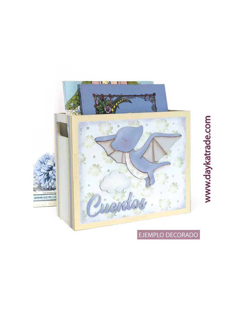 Caja para cuentos de dinosaurios