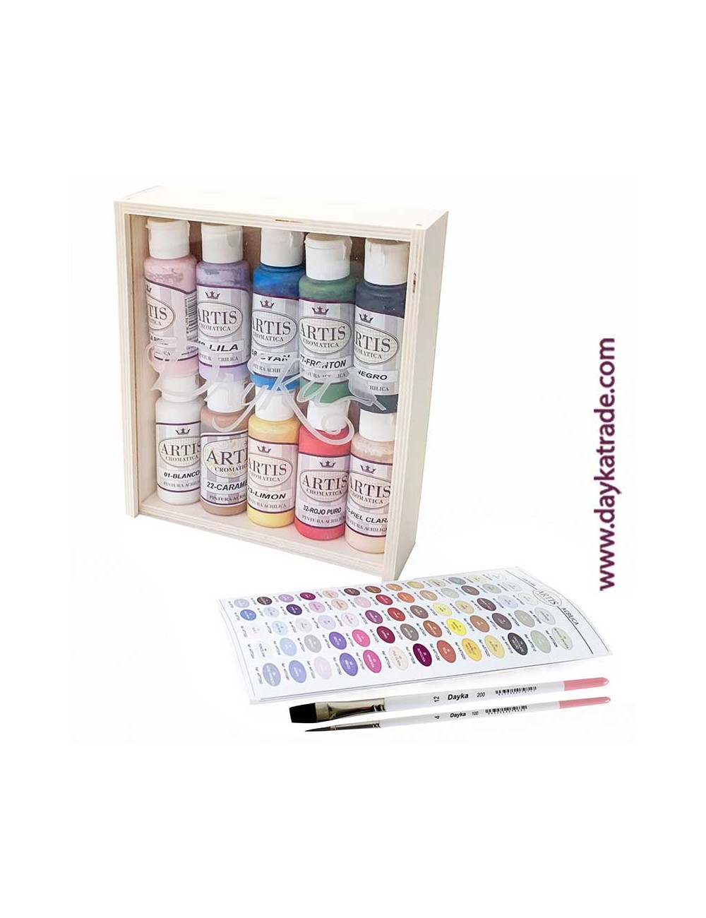 Cajita 10 pinturas acríliCas artis 60 ml
