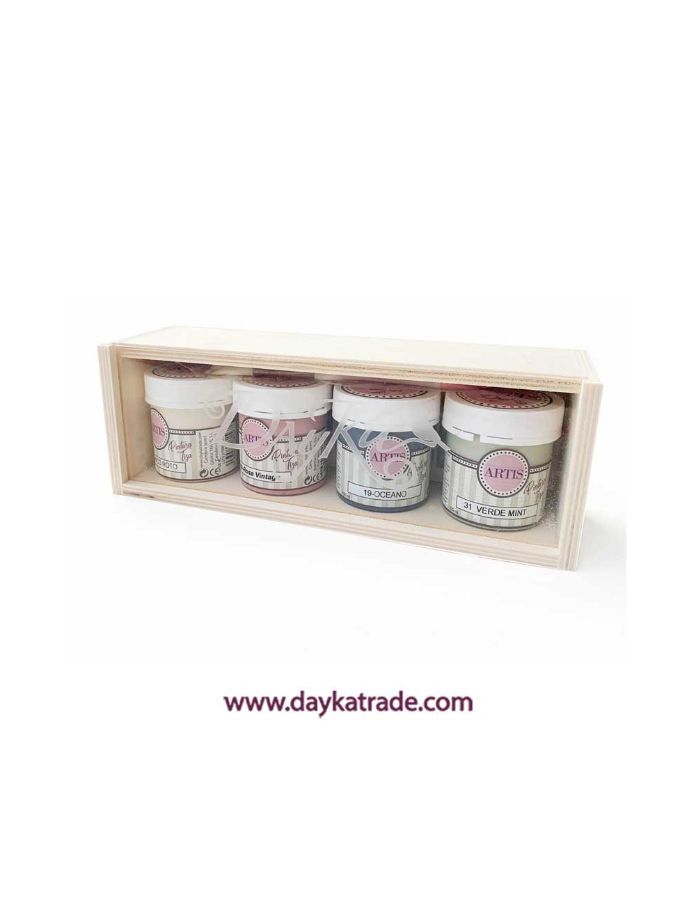 Cajita 4 pinturas chalk artis de 100 ml
