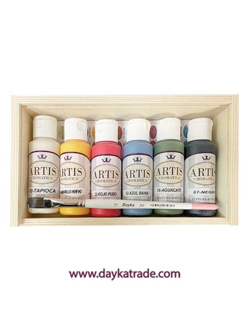 Cajita 6 pinturas acríliCas artis
