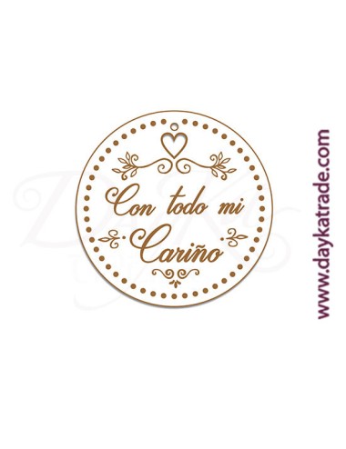 Etiqueta "con todo mi cariño"