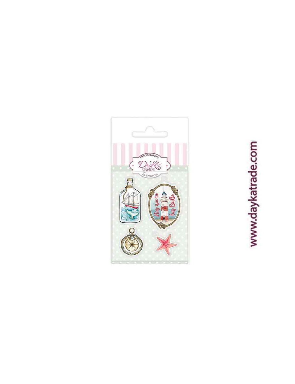 Charm de metacrilato decorativo "Mensaje en una botella"