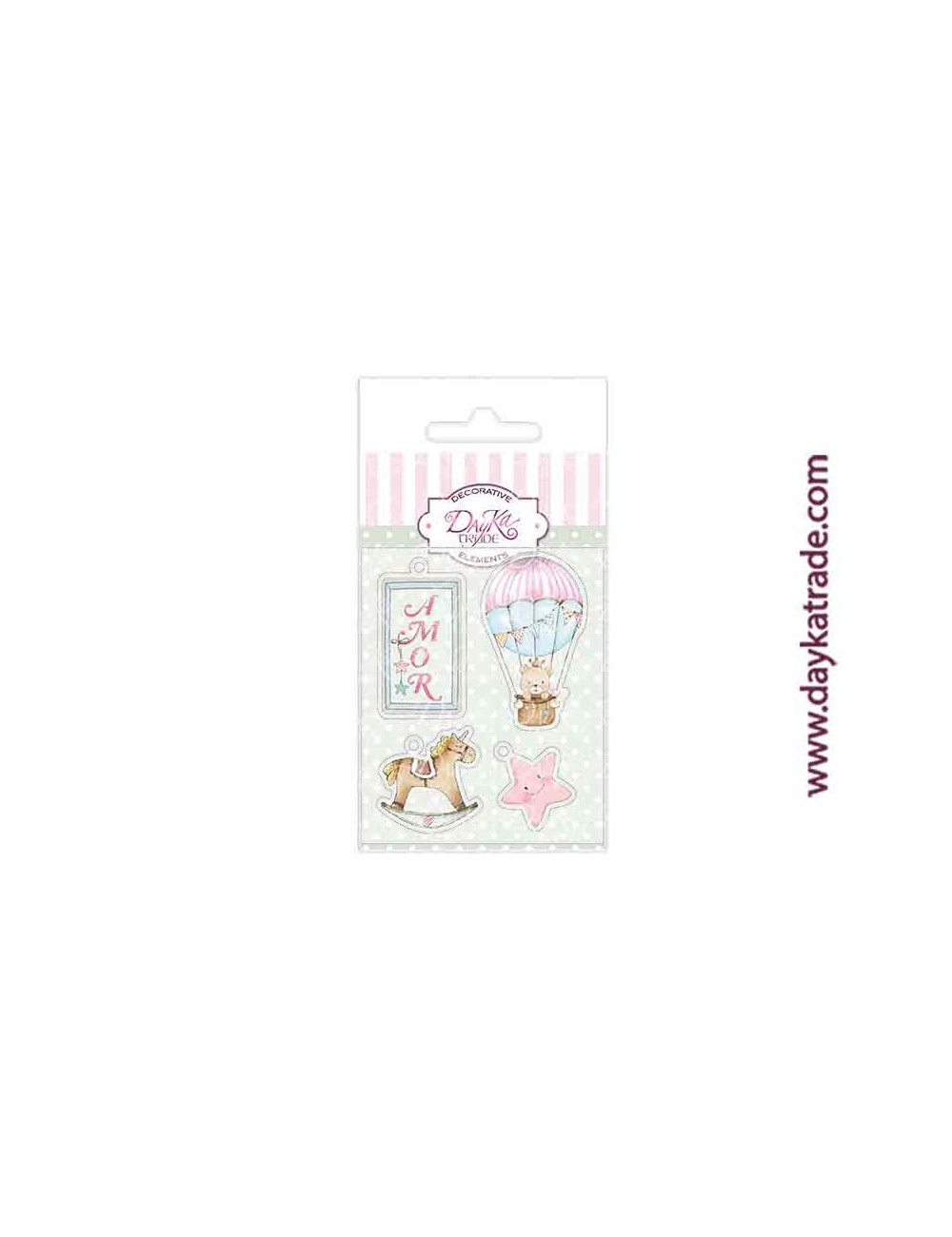 Charm de metacrilato decorativo de bebé colección "Ha nacido una estrella"