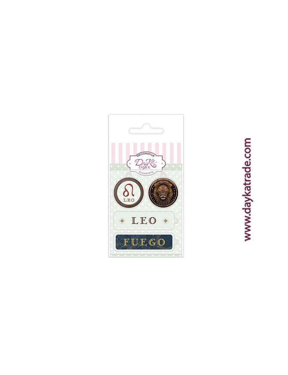 Charm de metacrilato decorativo leo