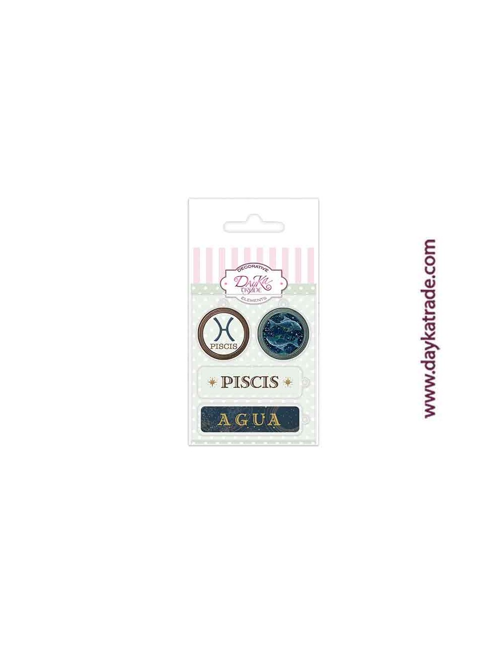 Charm de metacrilato decorativo piscis