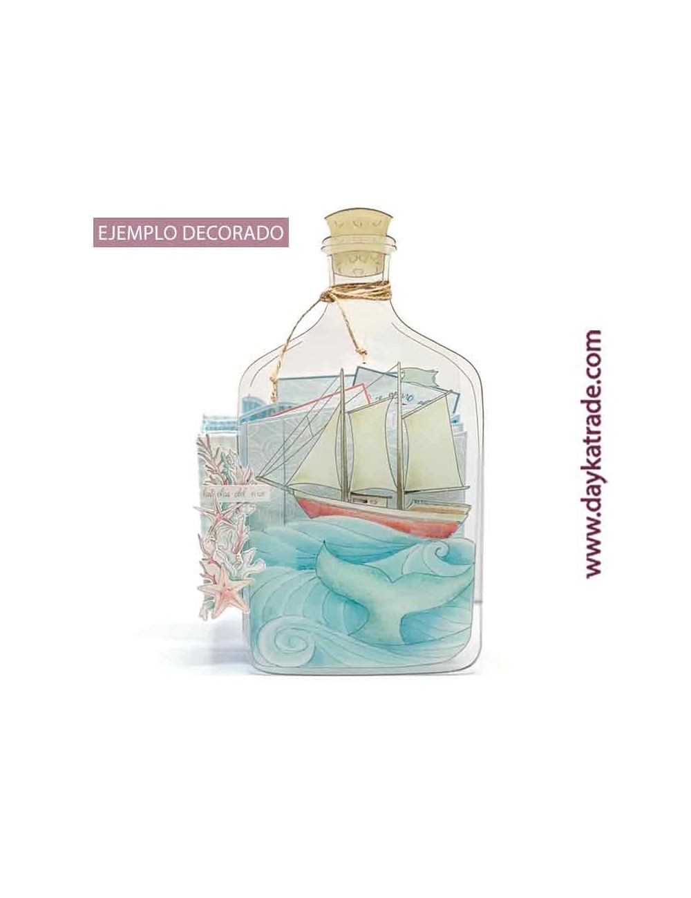 Charm de metacrilato para tapas de álbum colección "Mensaje en una botella"