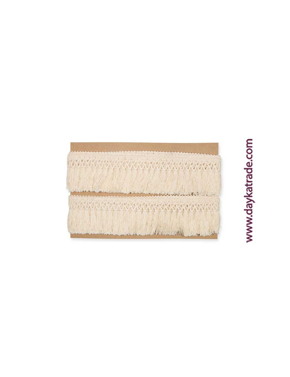 Cinta algodón macramé beige
